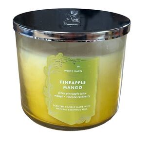 Bath & Body Works White Barn Pineapple Mango 3-Wick Candle